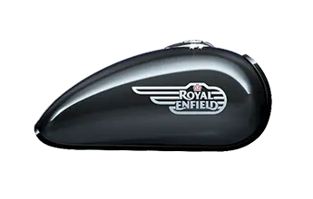 Royal Enfield Bullet 350 Military Black petrol tank – Bullmenn Dealer Coimbatore