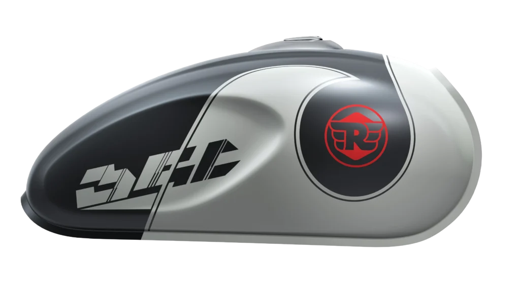 Royal Enfield Hunter 350 Tokyo Black petrol tank – Bullmenn Dealer Coimbatore