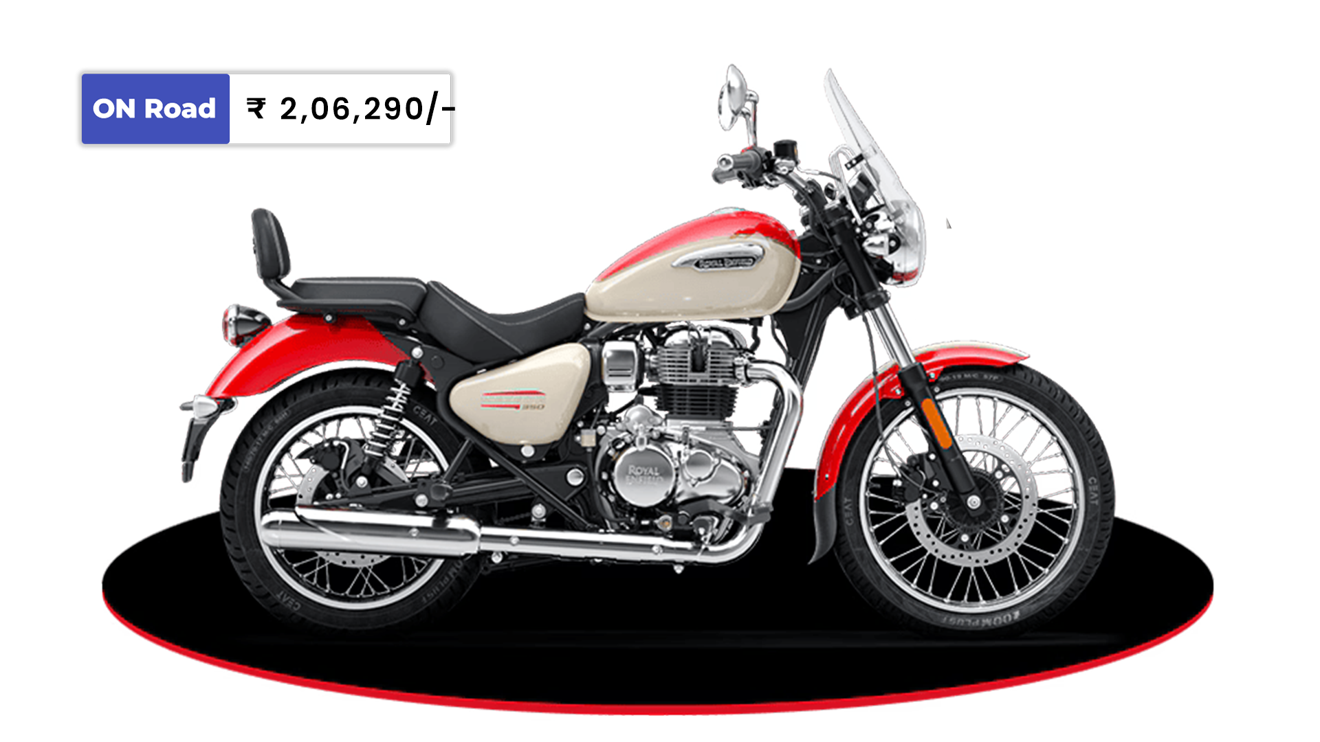 Royal Enfield Meteor 350 aurora passion red