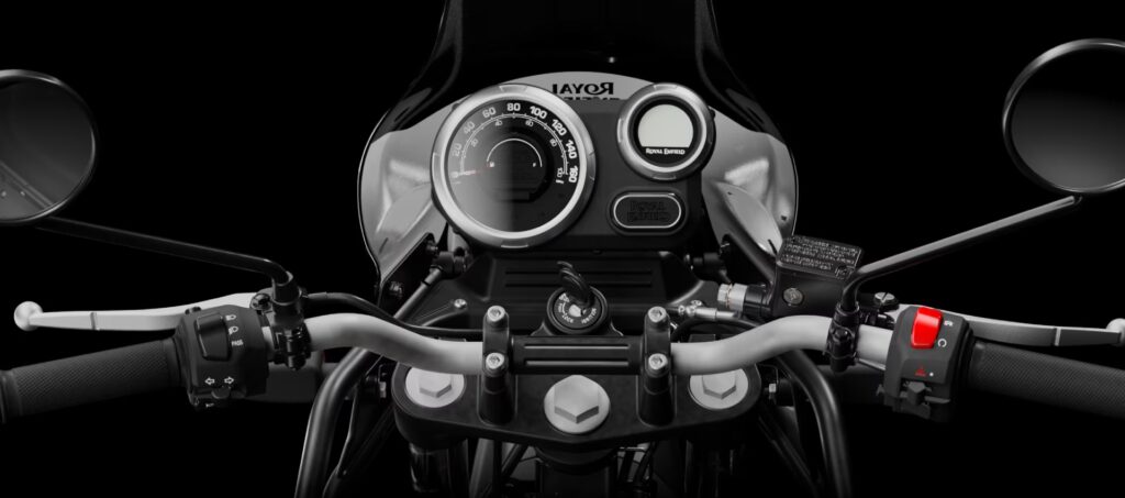 Royal Enfield Himalayan 440 instrument cluster and handlebars